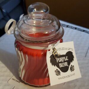 Handmade Candle in Small Glass Tumbler in Tuscan Blue Scent, New & Unused